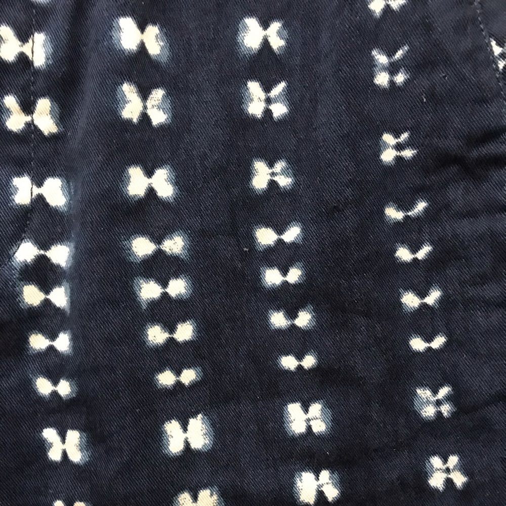 J. CREW Faded Adire Indigo Shibori Tie Dye Shorts - Picture 5 of 7